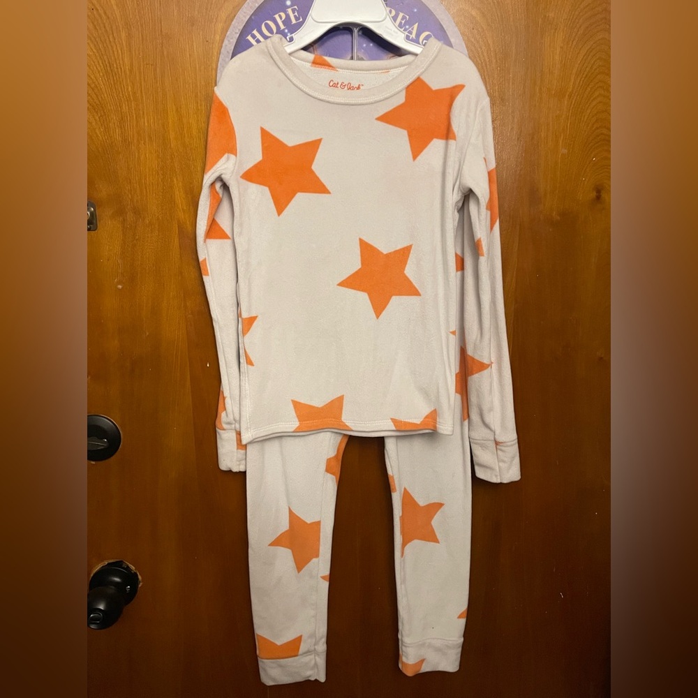 Cat & Jack Orange Star Pajama Set